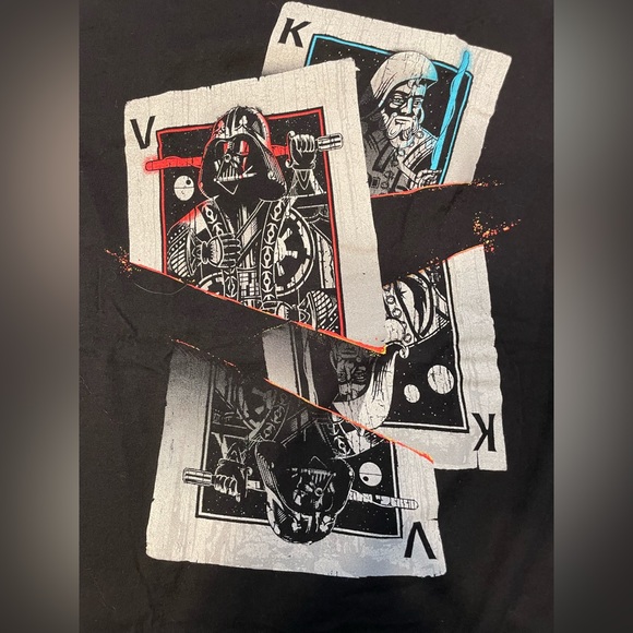 Star Wars Vader Obi-Wan cards shirt - Picture 2 of 4